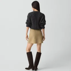 Wrap Skirt in Double-Face Wool-Cashmere