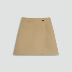 Wrap Skirt in Double-Face Wool-Cashmere