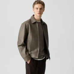 Wyatt Zip Jacket in Leather