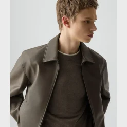Wyatt Zip Jacket in Leather