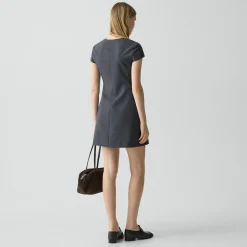 Zip Mini Dress in Good Wool