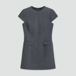 Zip Mini Dress in Good Wool