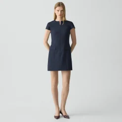 Zip Mini Dress in Good Wool