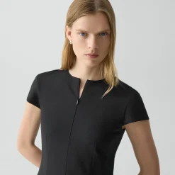 Zip Mini Dress in Good Wool