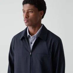 Zip Overshirt in Motion Wool