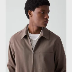 Zip Overshirt in Motion Wool