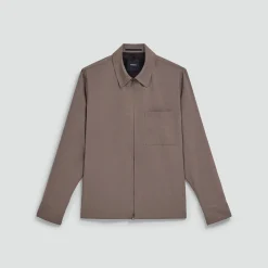 Zip Overshirt in Motion Wool