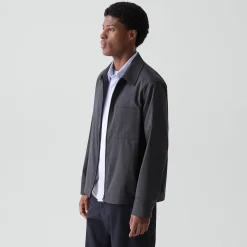 Zip Overshirt in Motion Wool