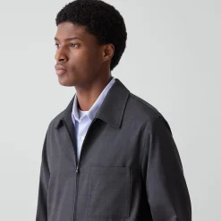 Zip Overshirt in Motion Wool
