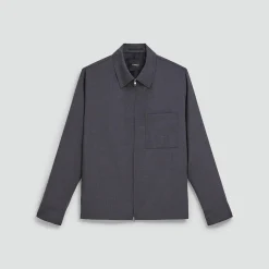 Zip Overshirt in Motion Wool